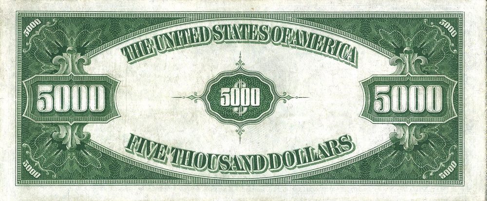 1934 1934 $5000 Federal Reserve Note (small size)