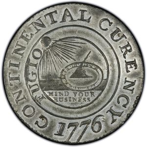1776 1776 Continental Dollar (Pewter EG FECIT MS67)